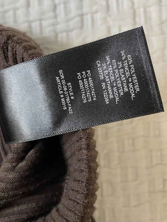 ARITZIA The Group by Babaton Pants Ribbed Flare Brown Soft Size M Loungewear - Picture 8 of 13